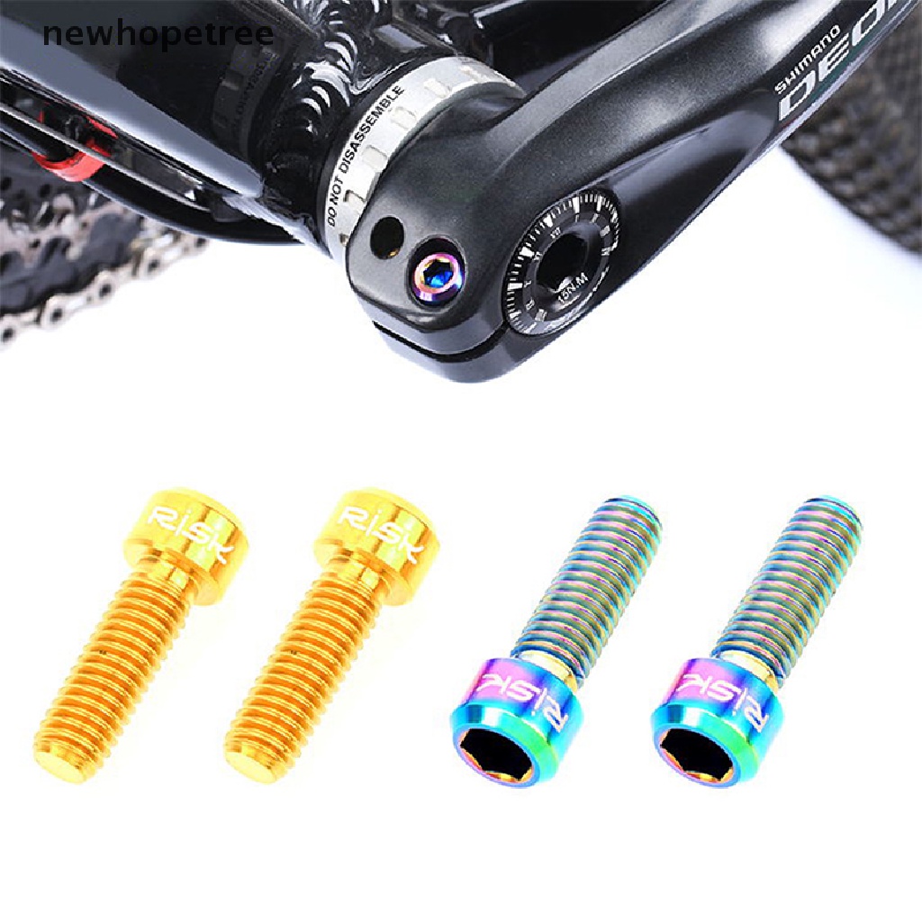 Set 2 Ốc Vít Cố Định Đĩa Phanh Xe Đạp Bằng Titan