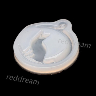 Khuôn Silicon Tạo Hình Mèo Ngồi Trên Trăng Chuyên Dụng Làm Trang Sức