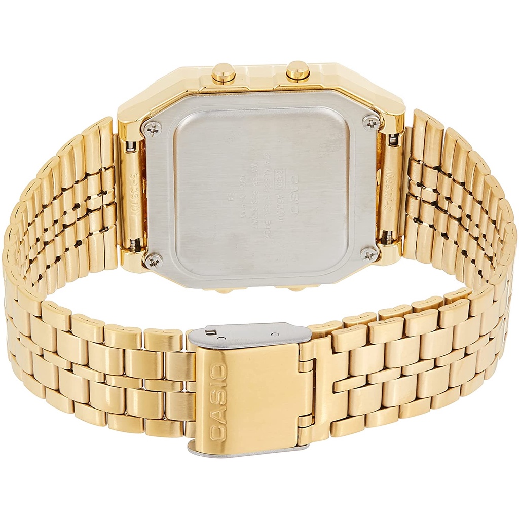 Đồng hồ Unisex nam dây kim loại CASIO A500WGA-9DF chính hãng