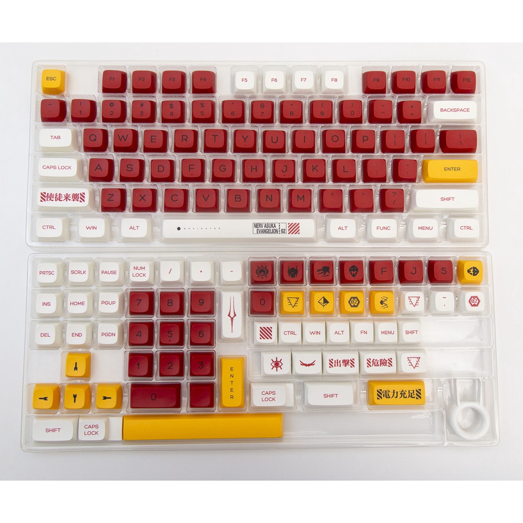 EVANGELION-02 Keycap XDA Hồ sơ chủ đề Evangelion Anime PBT Dye-sub bàn phím cơ Keycap 137 Phím