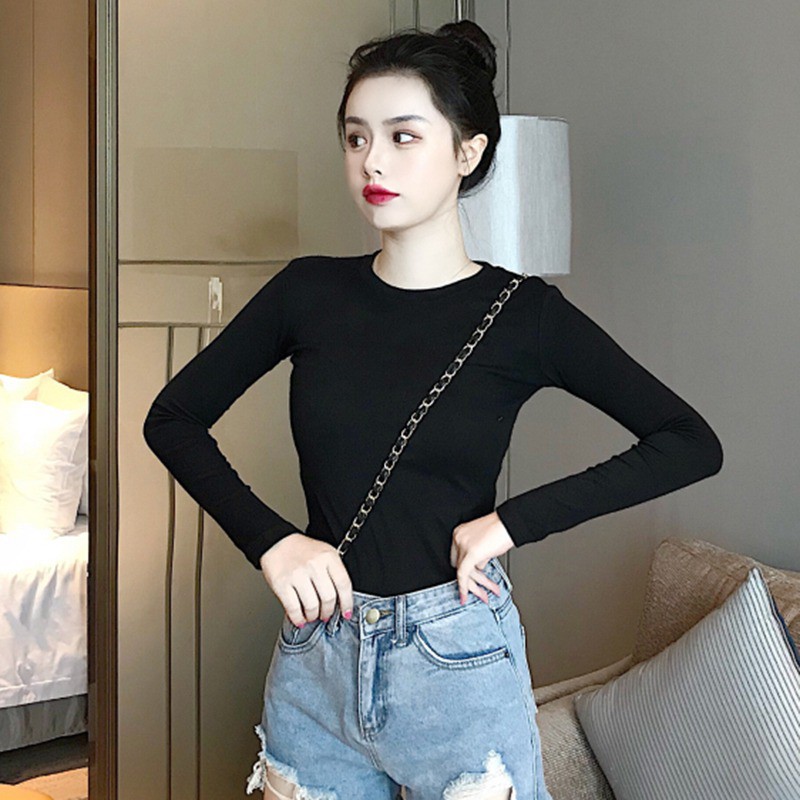 Áo thun nữ tay dài dáng ôm thời trang