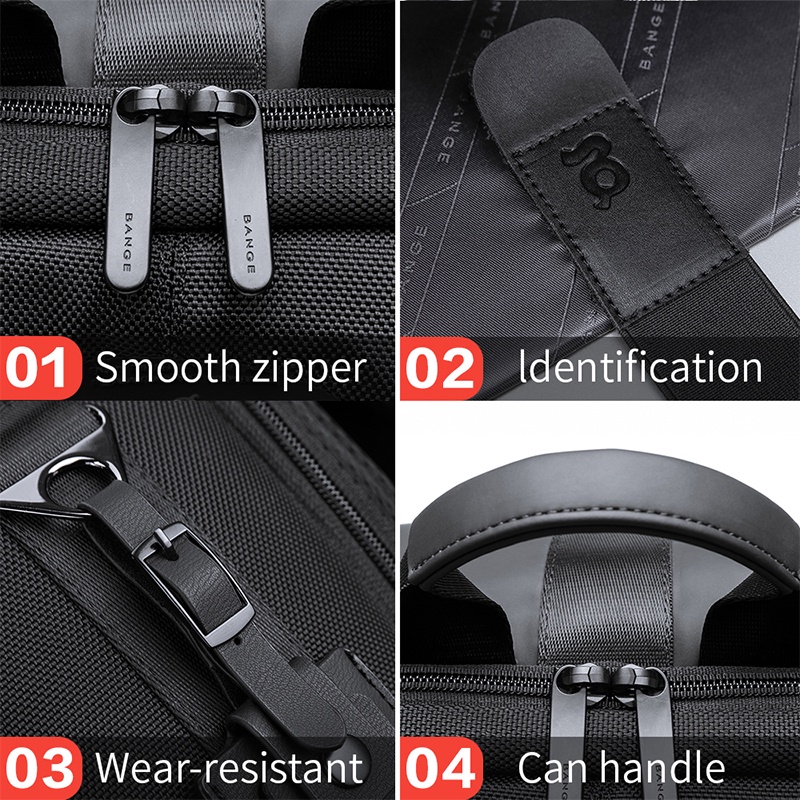 BANGE Ba Lô Đựng laptop 15.6inch Chống Thấm Nước Đa Năng Thời Trang Cao Cấp