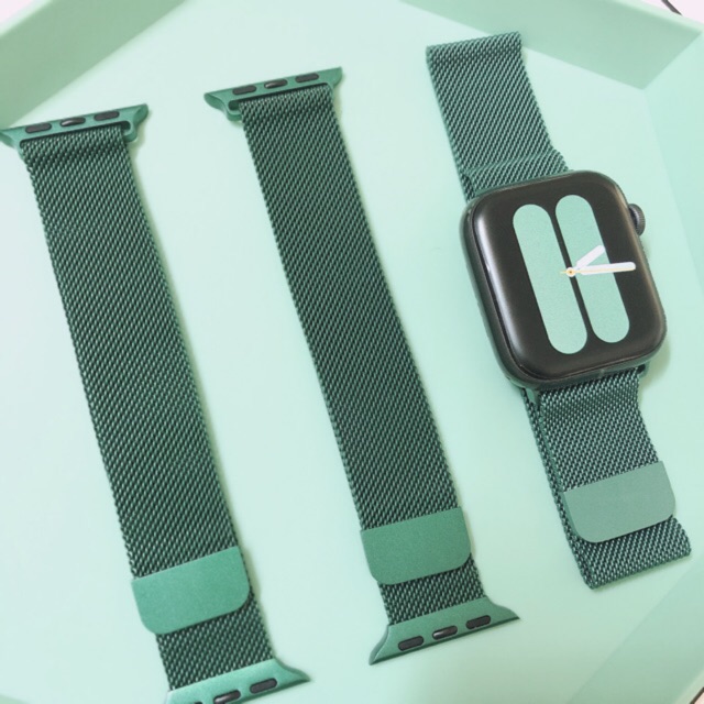 Dây Apple Watch Milanese xanh midnight green