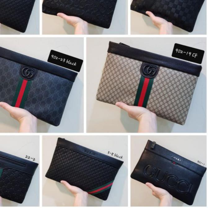 Gucci Ví Cầm Tay Chất Lượng Cao Thời Trang Cho Nam Nữ