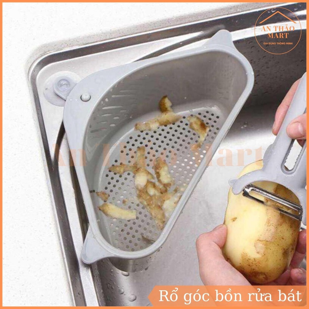 Khay Góc Lọc Rác Bồn Rửa Chén Đa Năng, Rổ Nhựa Đựng Giẻ Rửa Chén, Xà Phòng ,Thực Phẩm Sơ Chế Tiện Dụng