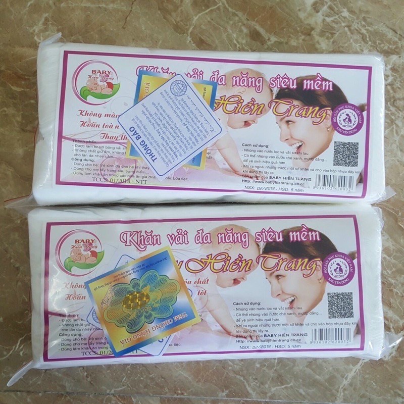 Khăn vải khô đa năng Baby Hiền Trang ~ 250g gói ~ 200 tờ