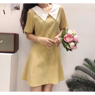 Đầm tiểu thư ngắn NQC004 NV lụa Hàn (Kèm ảnh thật feedback)