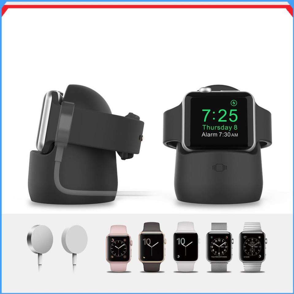 Giá Đế Sạc Apple Watch Silicone Cao Cấp Hỗ Trợ Nightstand Mode Chính Hãng Aha Style Amazon