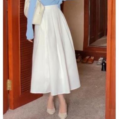 Yena Chân Váy Lưng Cao Màu Trơn Thời Trang Mùa Hè Cho Nữ | BigBuy360 - bigbuy360.vn