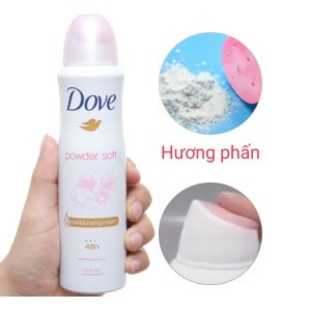 Xịt khử mùi Dove nữ 150ml khử mùi, kháng khuẩn hiệu quả