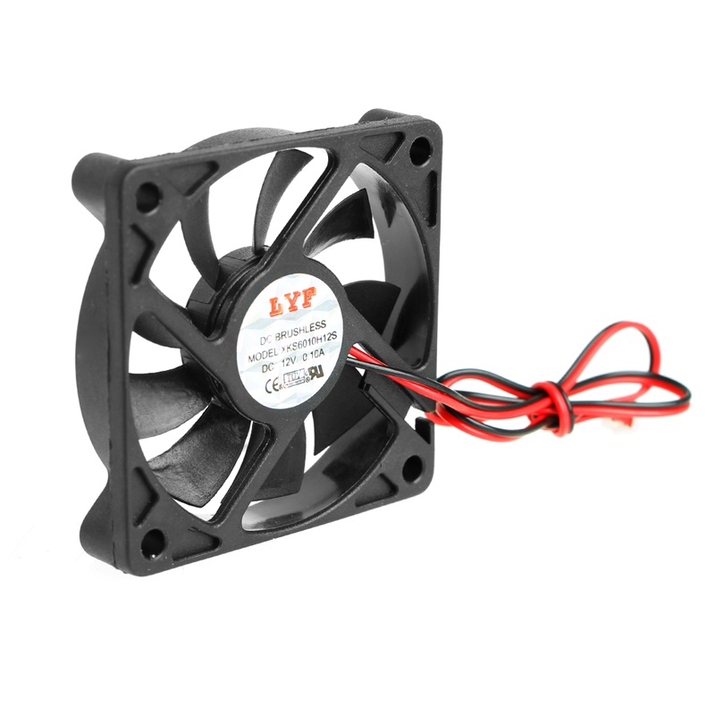 Quạt Tản Nhiệt Không Chổi Than XKS6010H12S 6CM 60mm DC12V 0 16A 60X60X10mm 0Pin 3200rpm