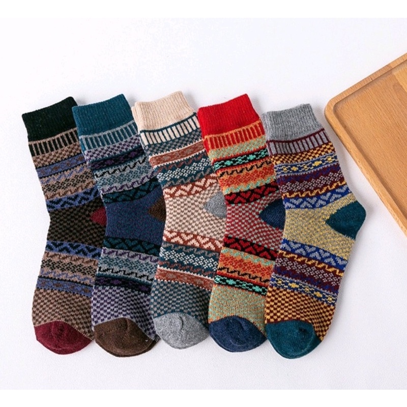 [TonaShoe] Tất Thổ Cẩm Cổ Cao Nhiều Loại Phù Hợp Cả Nam Và Nữ M18