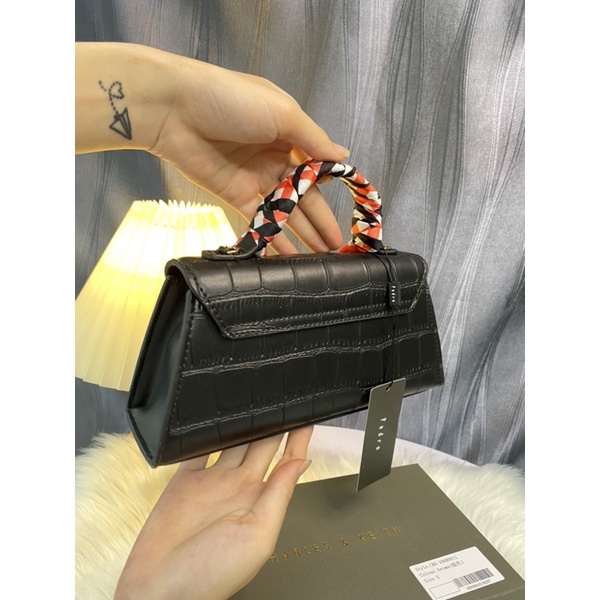 Túi đeo chéo có quai cầm P size 18cm mix nơ cực xinh