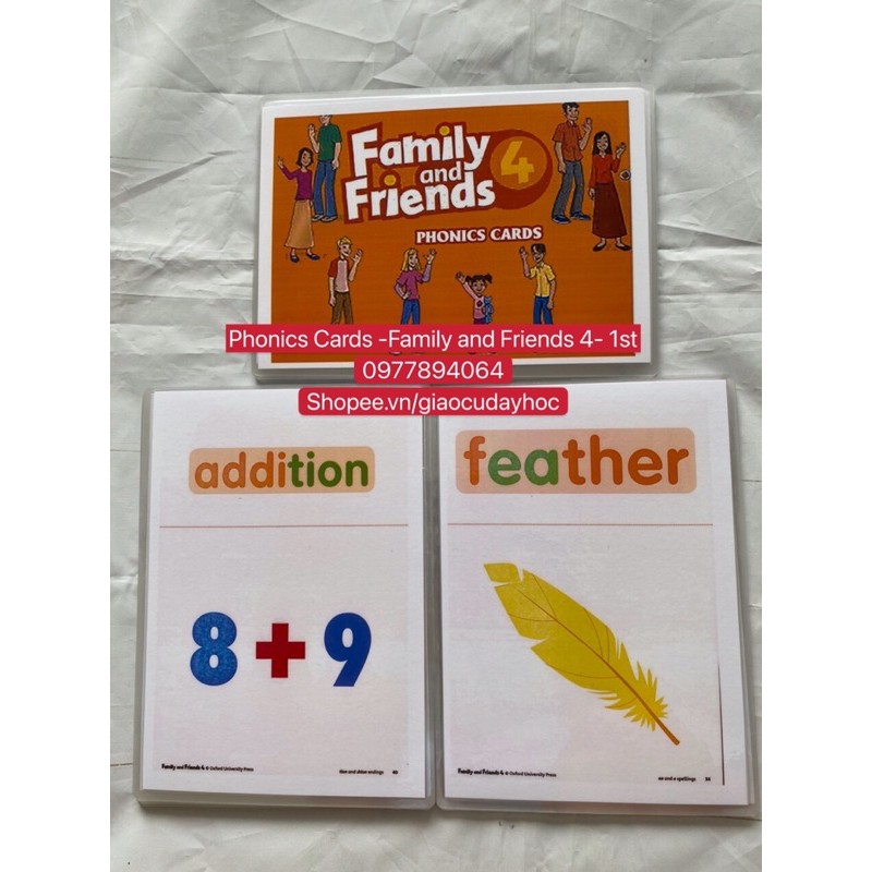 Thẻ Phonics Family and Friends 4-1st ( ép plastic bền đẹp )