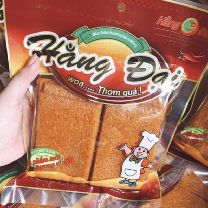 Sỉ snack Hằng Đại hương bò miếng 320gam 40 miếng