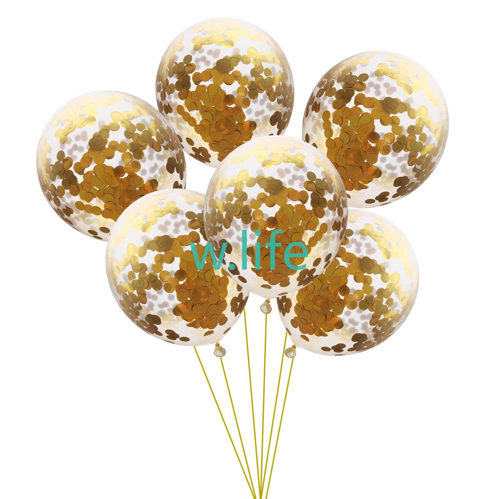 Bong Bóng Trong Suốt 12 Inch Trang Trí Hoa Giấy Đẹp Mắt