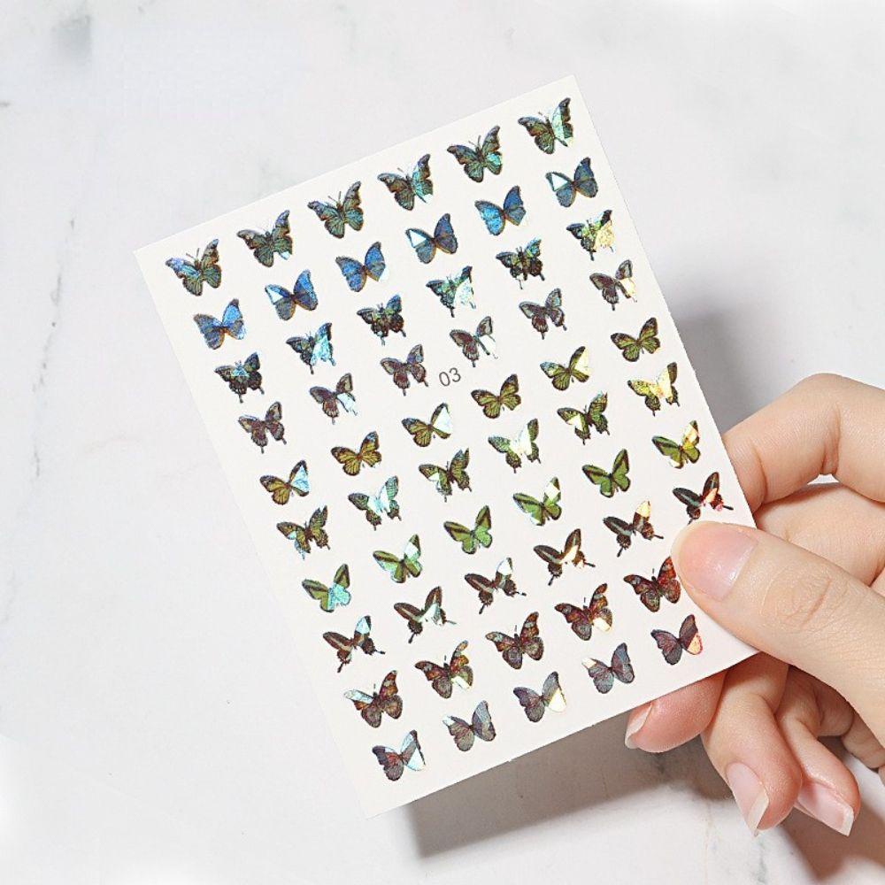 JARRED Miếng Dán Trang Trí Móng Tay Hình Bướm Chống Nước DIY