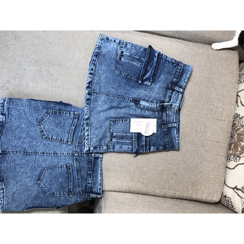 CHÂN VÁY BÒ CHÂN VÁY JEAN NỮ HAIQUANG CHẤT ĐẸP CÁ TÍNH TÚI TRƯỚC HAI MÀU XANH-XÁM | BigBuy360 - bigbuy360.vn