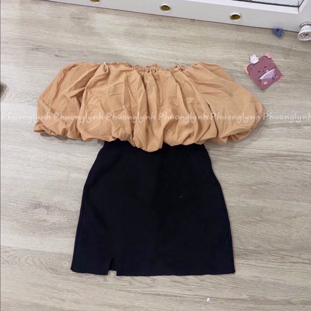 Áo trễ vai tay bồng 2 lớp (kèm video thật) MS36/GN40 | BigBuy360 - bigbuy360.vn