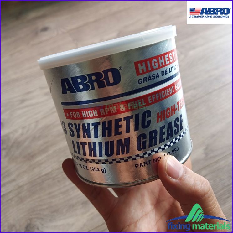 Mỡ bò chịu nhiệt lên tới 288 Độ C. #3 ABRO SYNTHETIC LITHIUM GREASE LG-990 454g