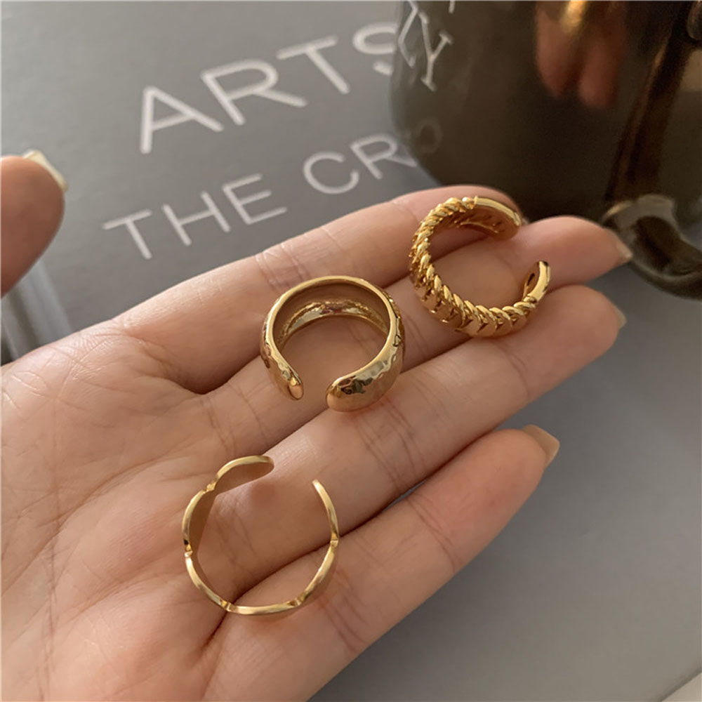 Nhẫn Đeo Tay Kim Loại Đính Đá Thời Trang Cho Nữ