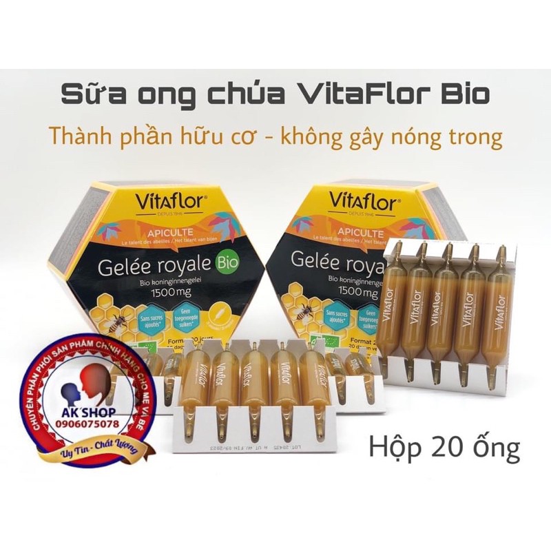 Sữa ong chúa Vitaflor Bio 20 ống hàng chính hãng Pháp