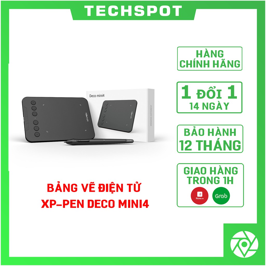 Bảng Vẽ Điện Tử XP-PEN Deco Mini4 Android 8192 Mức Lực Nhấn | Chính Hãng