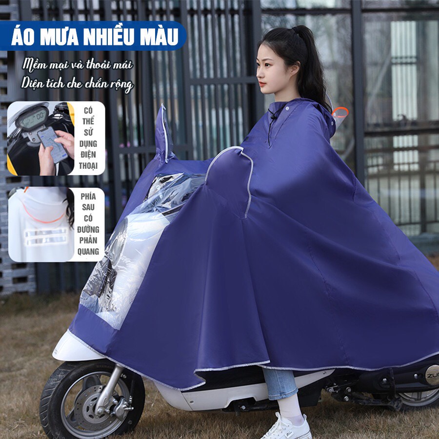 Áo mưa phản quang có kính trong suốt  chất dày dặn, hàng loại 1