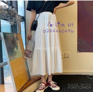 Chân váy tầng Midi Ulzzang 80cm