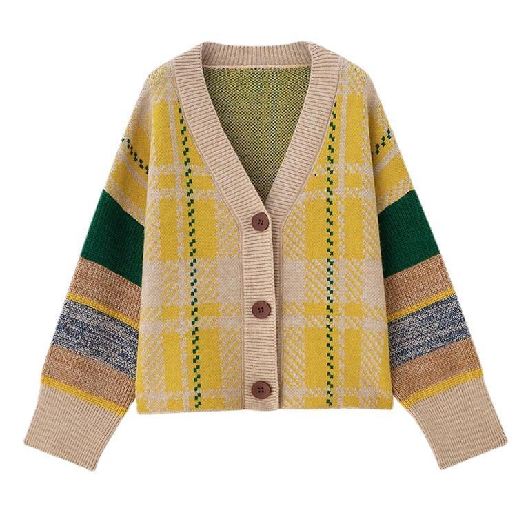 Áo Khoác cardigan Dệt Kim Dáng Rộng Phong Cách Hong Kong Thời Trang Mùa Thu Mới Cho Nữ