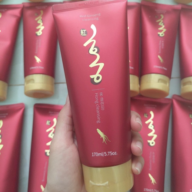 SỮA RỬA MẶT HỒNG SÂM HONG CLEANSING RED GINSENG 170ML - NỘI ĐỊA HÀN QUỐC