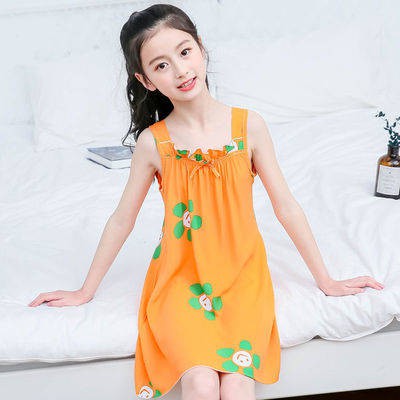 Đầm Ngủ Cotton Không Tay Kiểu Công Chúa Dễ Thương Xinh Xắn Cho Bé Gái