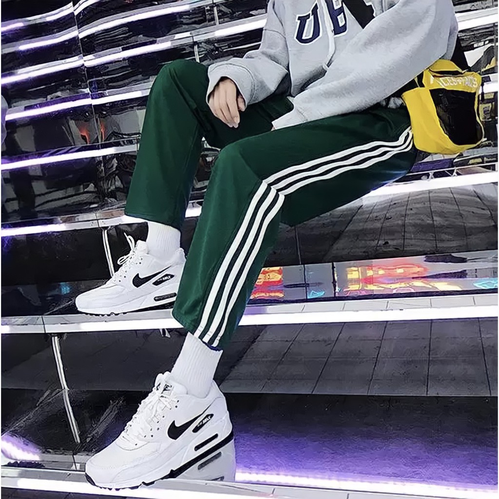 Quần dáng suông 3 sọc nam nữ chất Cotton quần ullzzang nam unisex FFStore