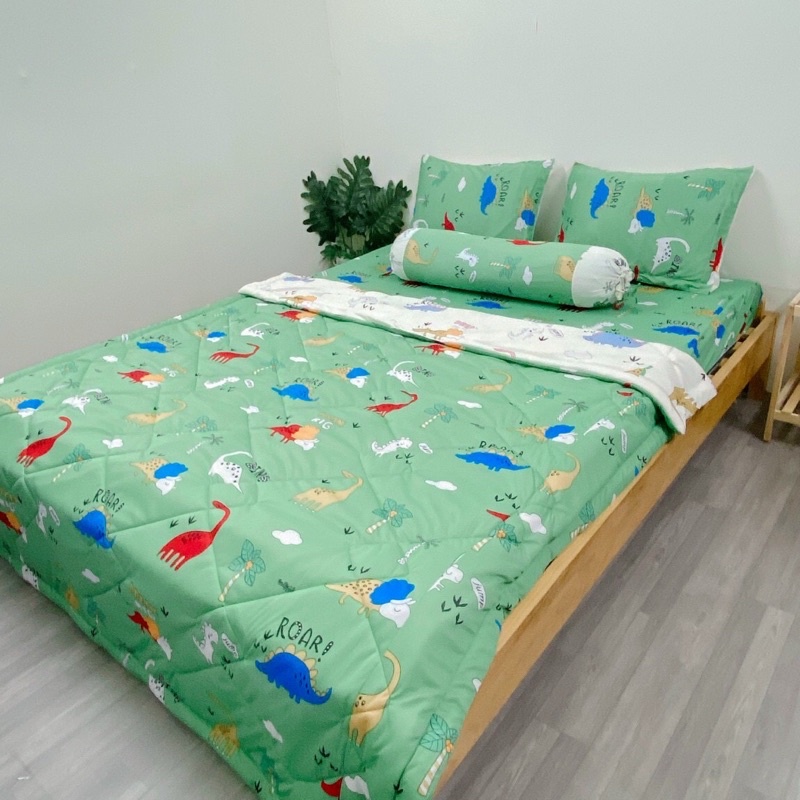 Bộ chăn ga/drap trải giường Thun Lạnh Hàn Quốc