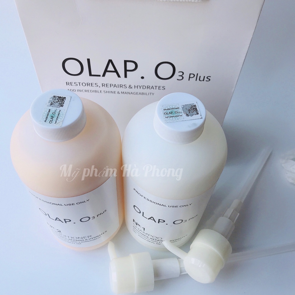 Cặp Dầu Gội Đầu OLAP.O3 Plus Collagen Dầu Xả Olap.O3 Phục Hồi  Ngăn Gầu Gẫy Rụng Tóc 800mlx2 ( Chính Hãng)