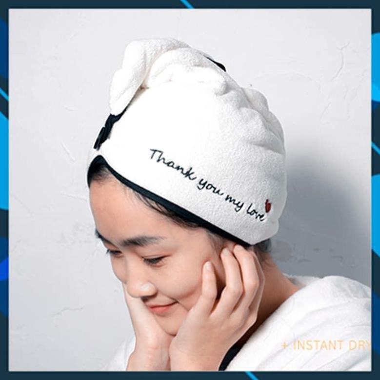 Khăn Quấn Ủ Tóc Lau Khô Siêu Tốc (Trắng)