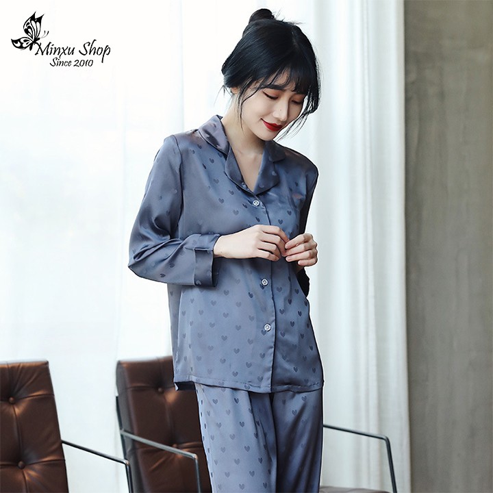Bộ Ngủ Mặc Nhà Pijama Lụa Hàng Cao Cấp Minxu Shop, Bộ Đồ Ngủ Dài Tay Nữ Tính Phong Cách Hàn Quốc (Mã PK) | BigBuy360 - bigbuy360.vn