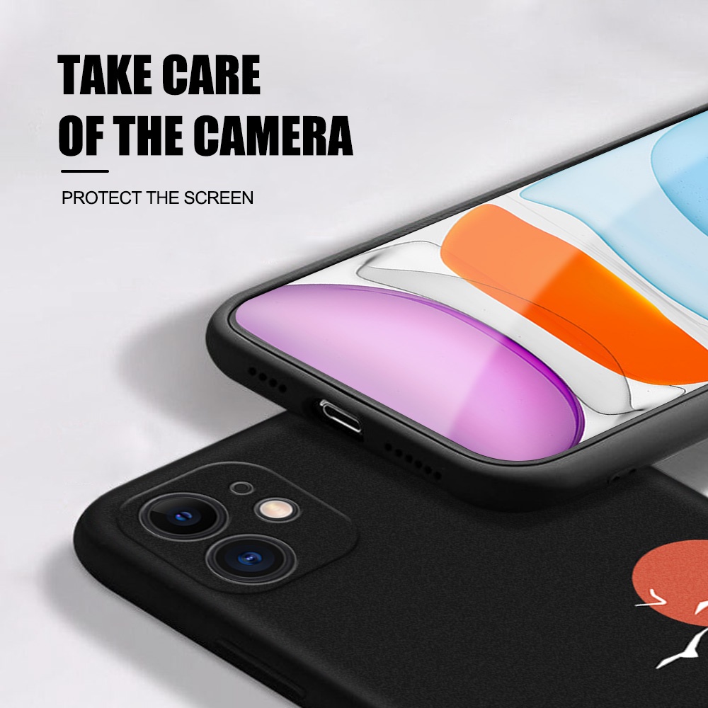 Ốp điện thoại TPU màu nhám chống rơi cho iPhone 11 12 13 Pro Max XR XS Max X 6 7 8 Plus SE2020 4 5 6splus 6S 12 13