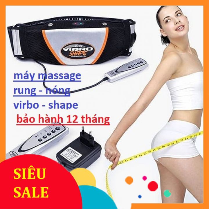 Đai Rung Nóng Masage Giảm Tan Mỡ Bụng Trị Liệu Đau Mỏi Vai Gáy VIBROSHAPE