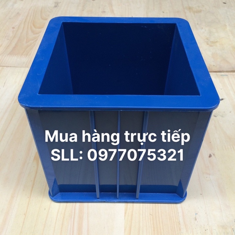 Khuôn đúc mẫu bê tông lập phương bằng nhựa 150x150x150mm loại tốt màu xanh