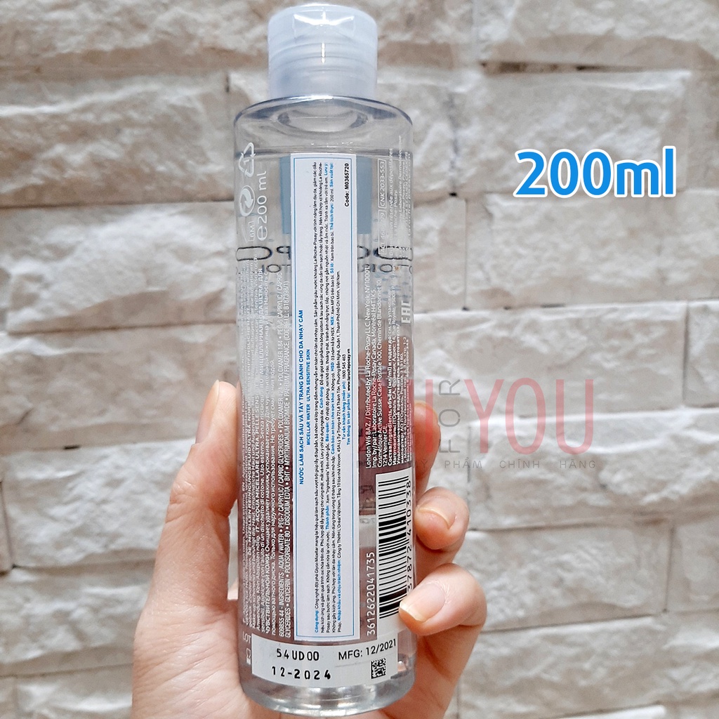 La Roche Posay Micellar Water Ultra Sensitive Skin - Nước tẩy trang làm sạch sâu cho da nhạy cảm
