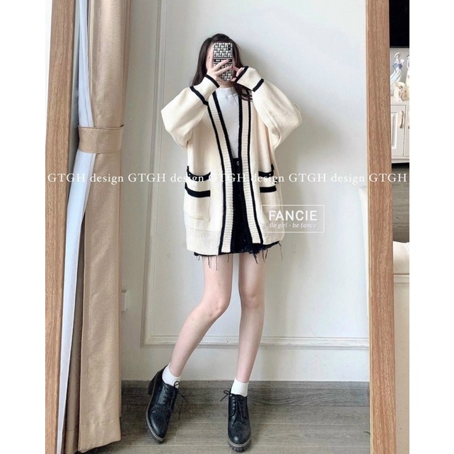 Áo khoác len cardigan viền hàng QC | BigBuy360 - bigbuy360.vn