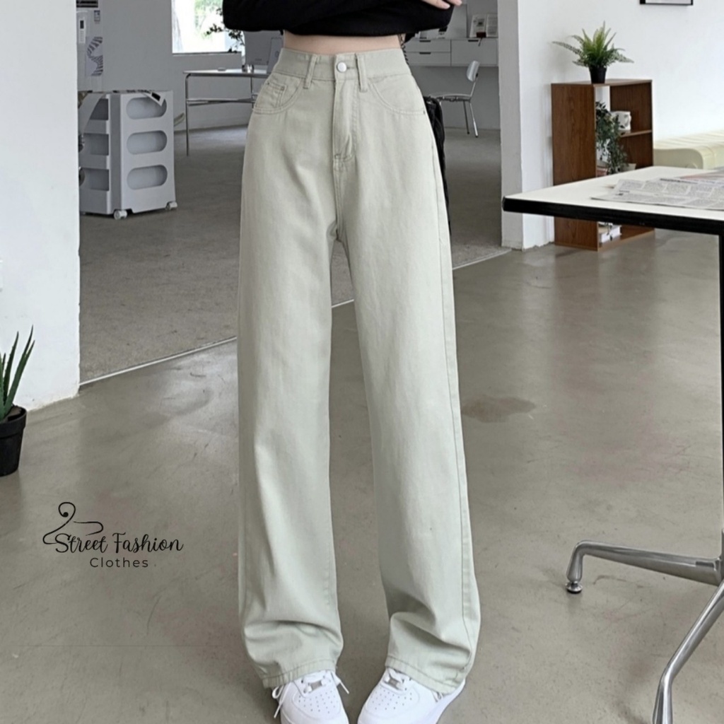 Quần Jeans dáng suông màu độc đáo trendy 2022