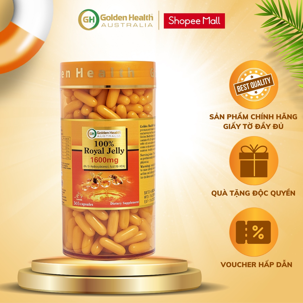 Viên sữa ong chúa - Royal Jelly 1600mg hộp 365 Viên