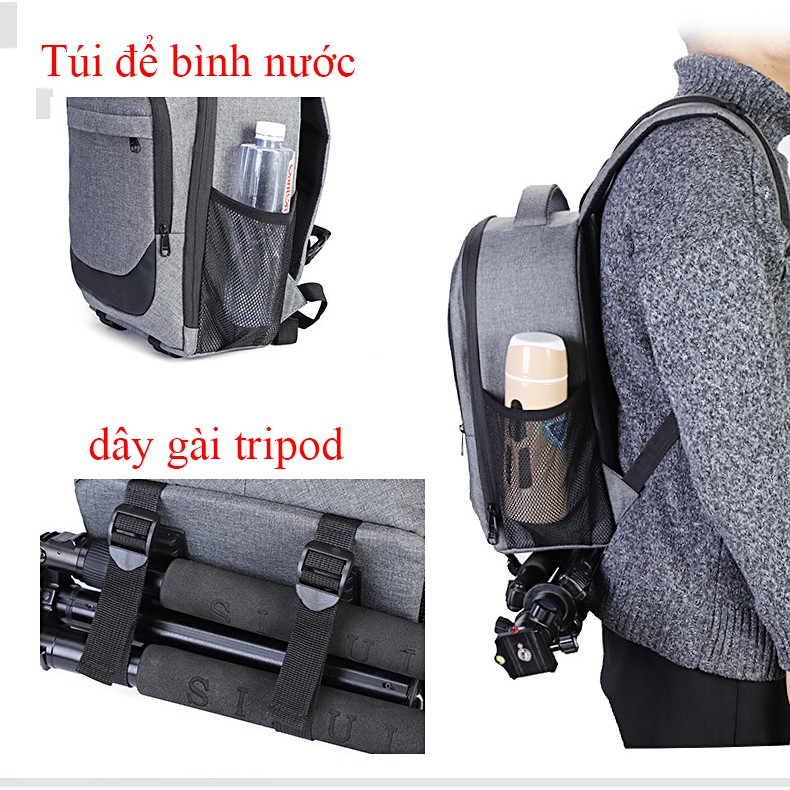 [Freeship toàn quốc từ 50k] Balo máy ảnh full photo Aciq size lớn