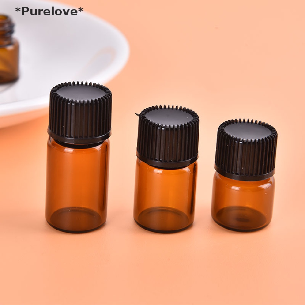 Set 100 Bình Thủy Tinh 1-3ml Đựng Tinh Dầu Tiện Dụng