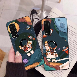 Ốp lưng Vivo Y20 in hình phi hành gia,vũ trụ cute bảo vệ camera điện thoại