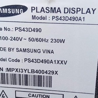 Bo mạch Sam sung Plasma PS43D490, PS43D450, 43D490, 43D450 | WebRaoVat - webraovat.net.vn