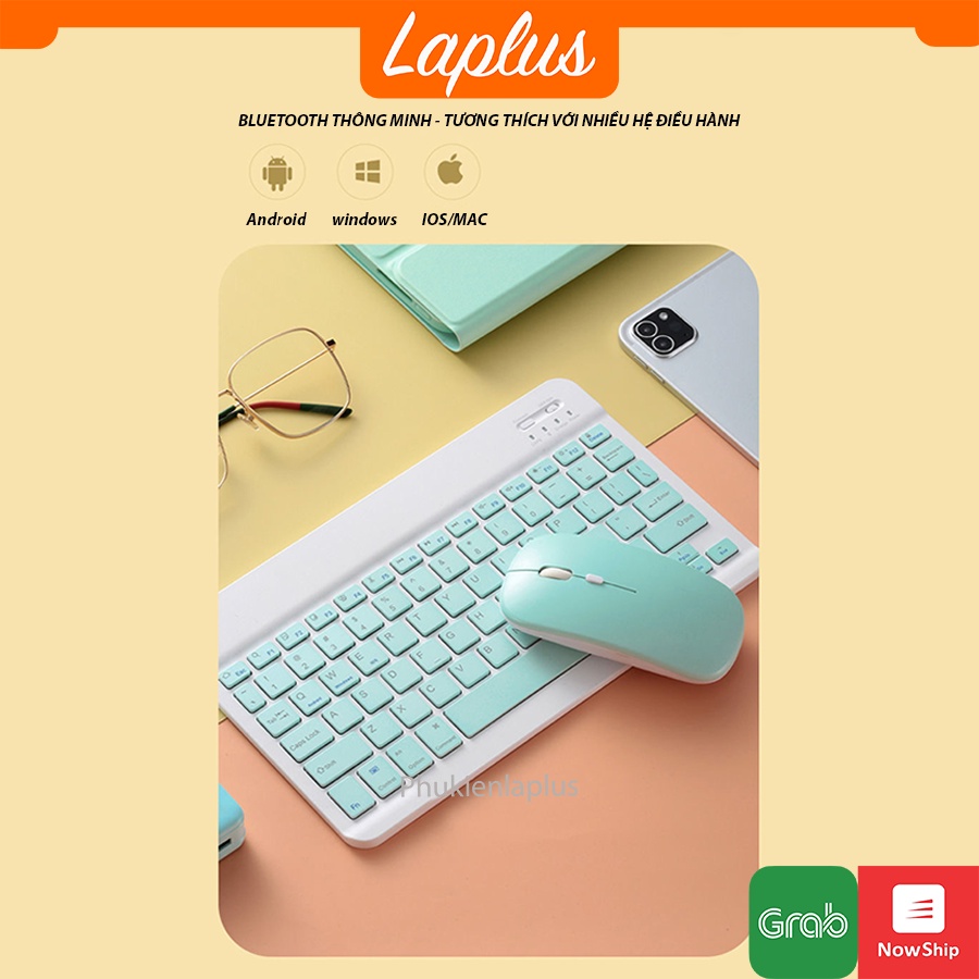 Bàn Phím Và Chuột Bluetooth Màu Pastel Thanh Lịch - Gọn Nhẹ, Tiện Dụng - Phù Hợp Cho Làm Việc Văn Phòng, IPad, Smart TV
