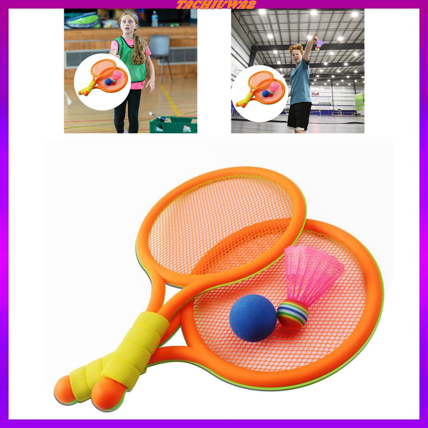 Bộ 2 Vợt Cầu Lông Và Bóng Tennis Đồ Chơi Cho Bé